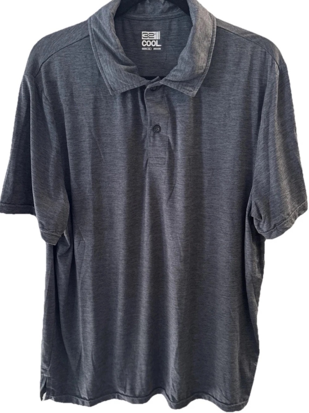 32 Degrees Men’s Polo Casual Shirt Gray Size XL